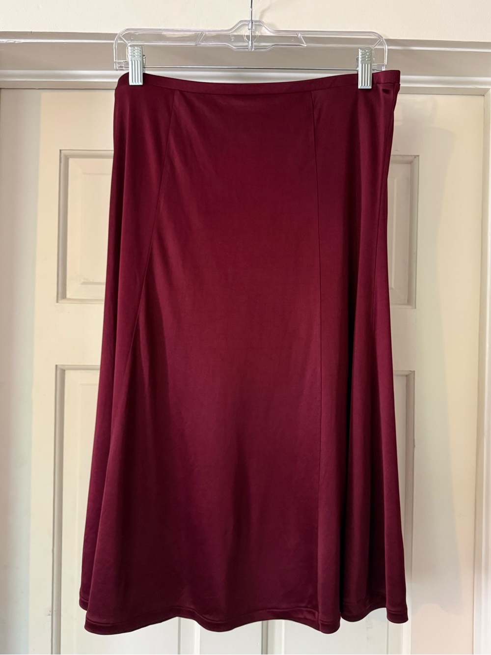 BANANA REPUBLIC A-Line Midi Skirt Burgundy Wine